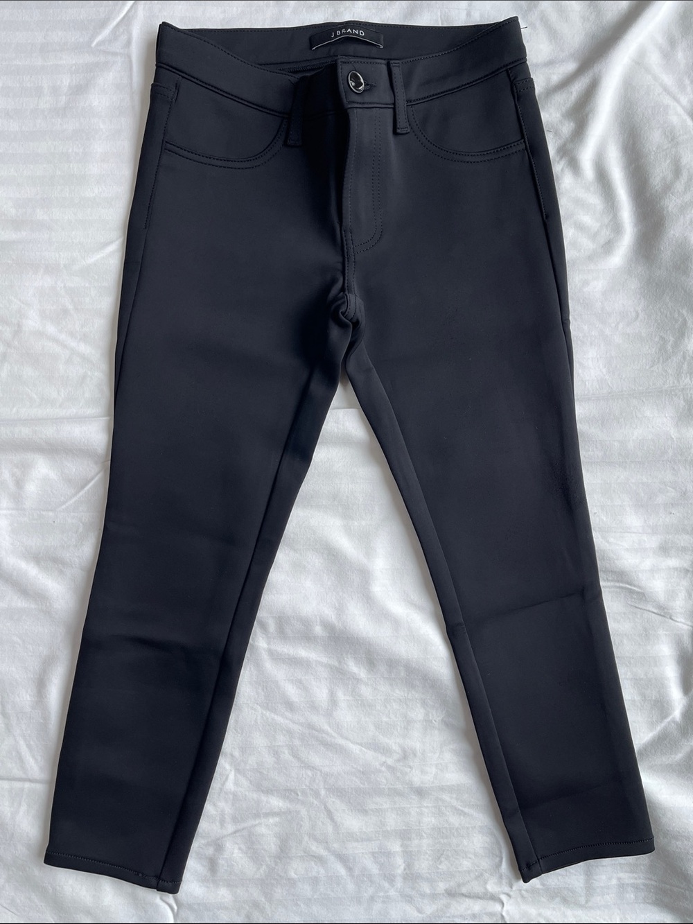 J Brand Black Ankle Ponte Pants